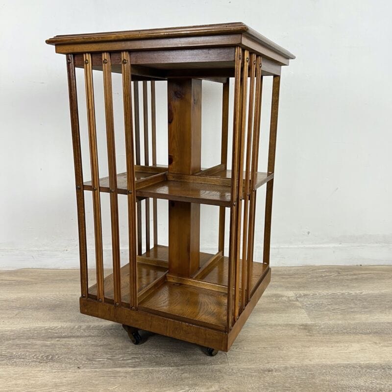 Libreria girevole stile antico vittoriano inglese in legno reggilibri tavolo Categoria Complementi d'arredo