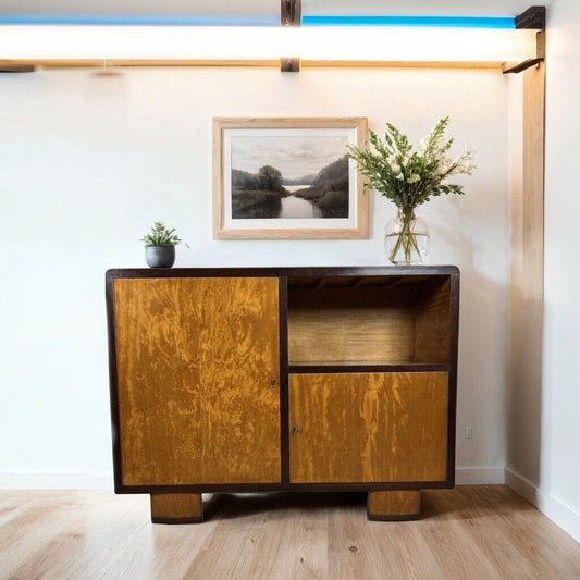 Libreria stile art decò vintage Madia Mobile Soggiorno porta TV antico in legno Categoria Servante - Servantini