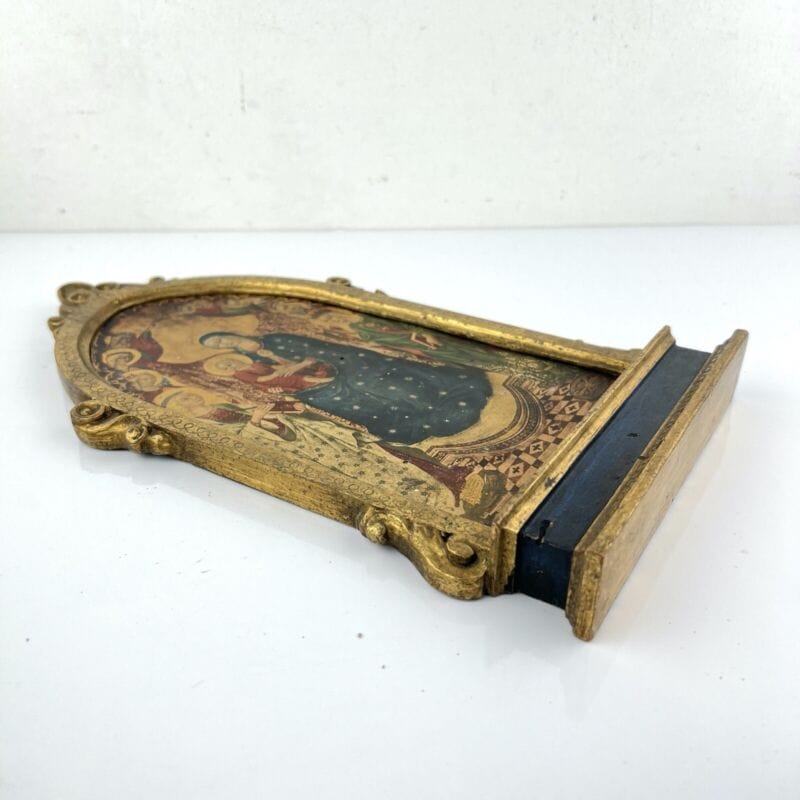 Madonna con il Bambino antica in legno e oro Icona religiosa Fiorentina Vergine Categoria Oggetti sacri - rosari