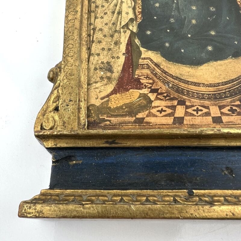 Madonna con il Bambino antica in legno e oro Icona religiosa Fiorentina Vergine Categoria Oggetti sacri - rosari