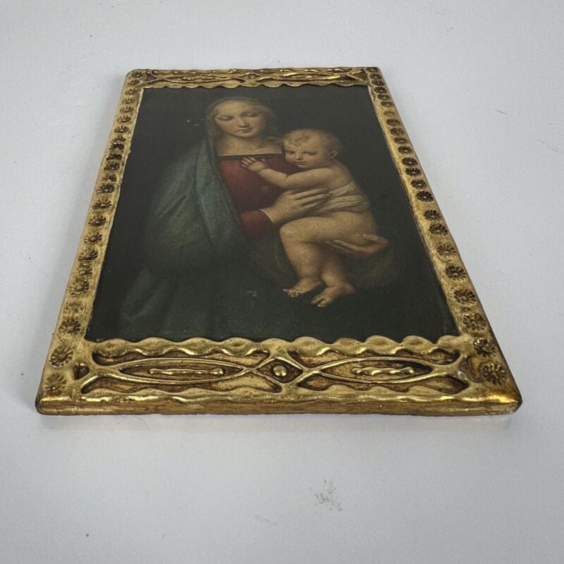 Madonna del Granduca antica in legno oro Icona religiosa Vergine con Bambino Categoria  Oggetti sacri - rosari