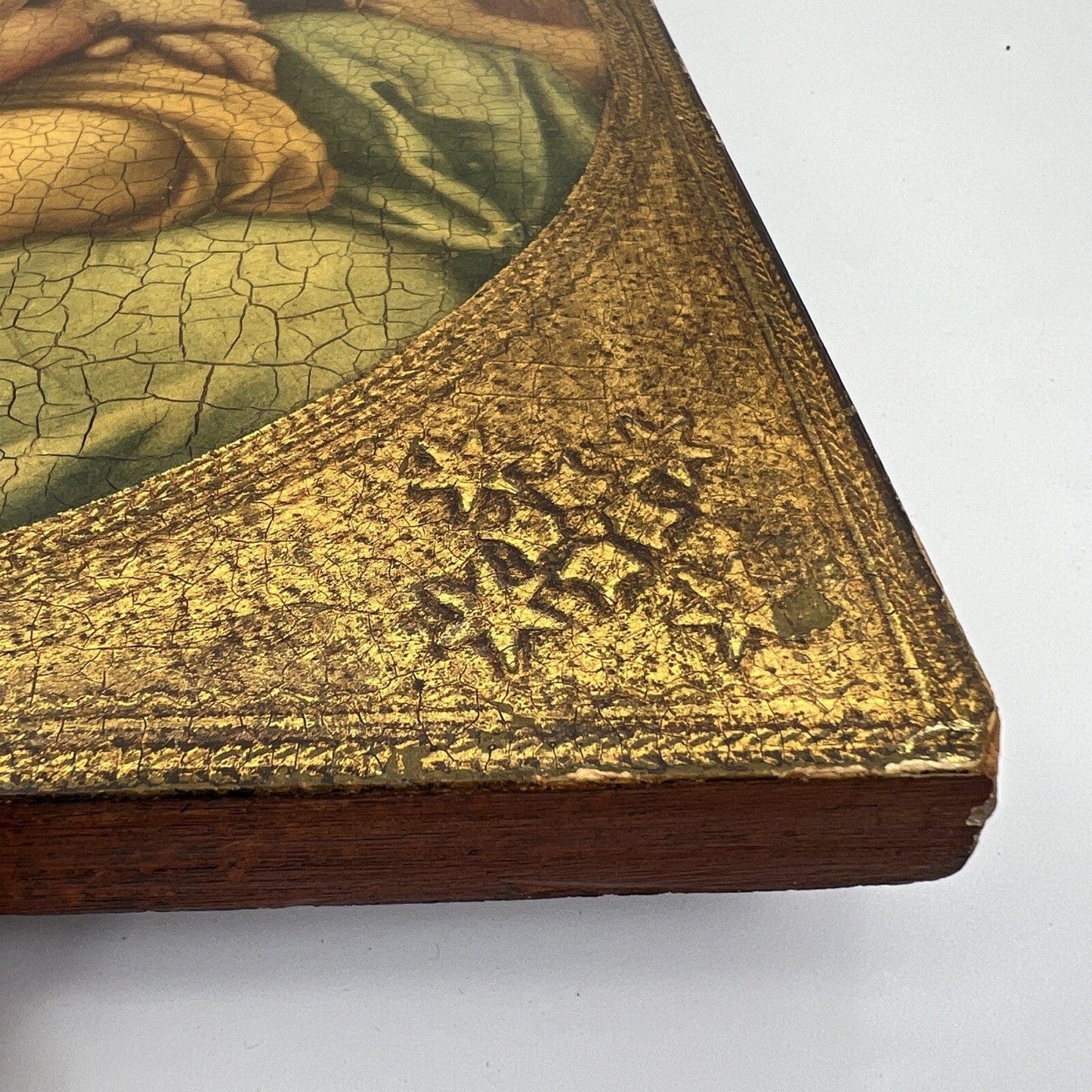 Madonna della Seggiola antica Fiorentina Icona Quadro Raffaello con cornice oro Categoria Oggetti sacri - rosari