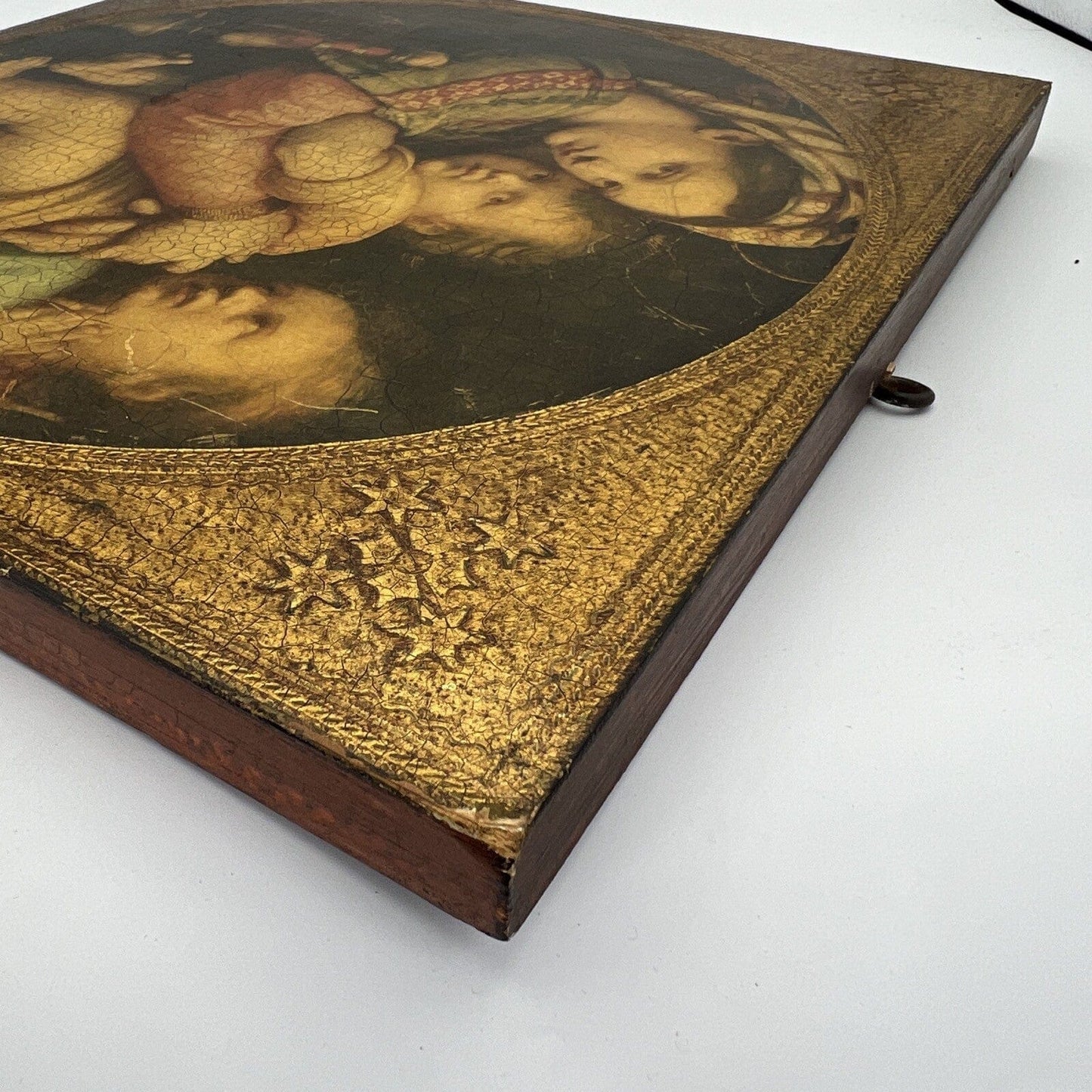 Madonna della Seggiola antica Fiorentina Icona Quadro Raffaello con cornice oro Categoria Oggetti sacri - rosari