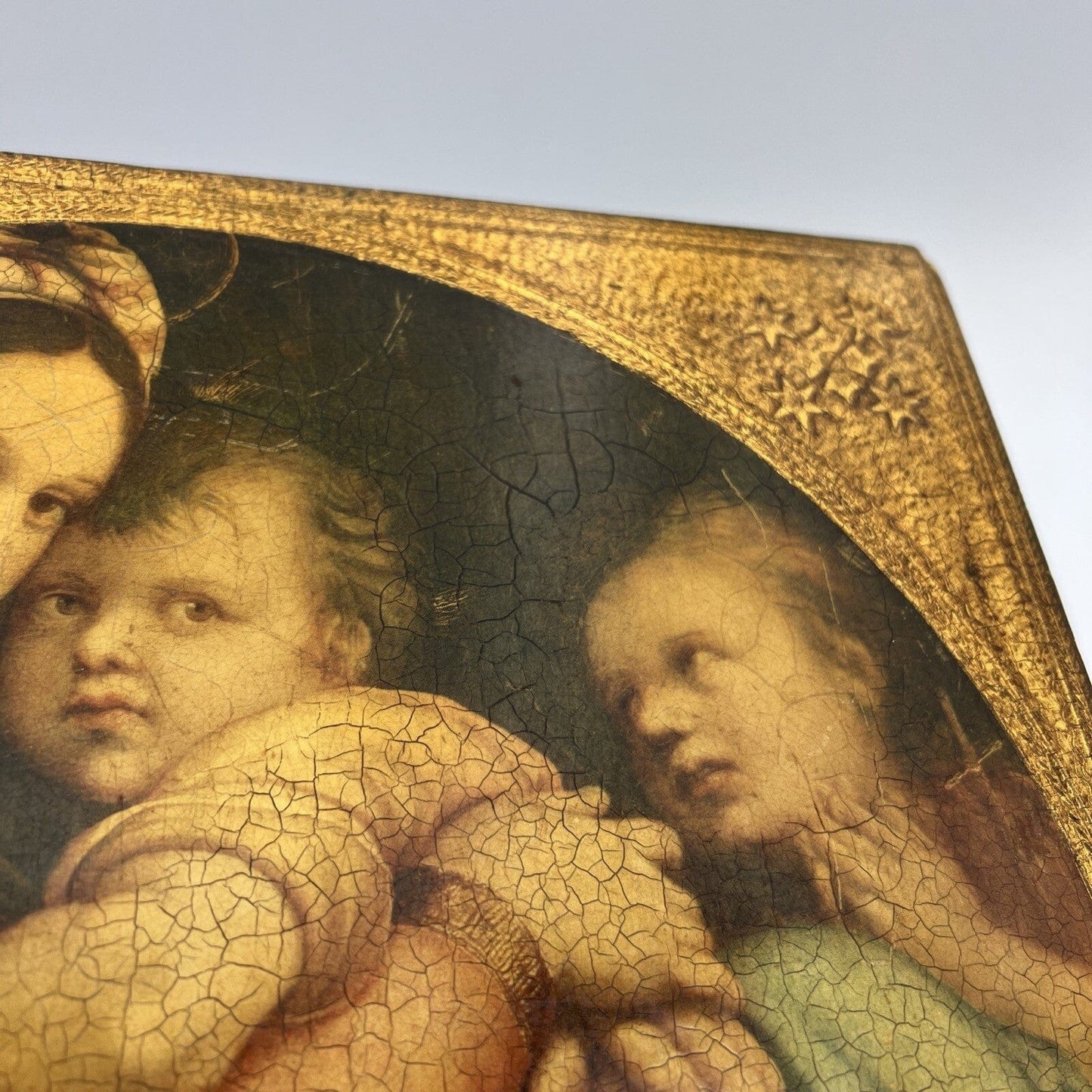 Madonna della Seggiola antica Fiorentina Icona Quadro Raffaello con cornice oro Categoria Oggetti sacri - rosari
