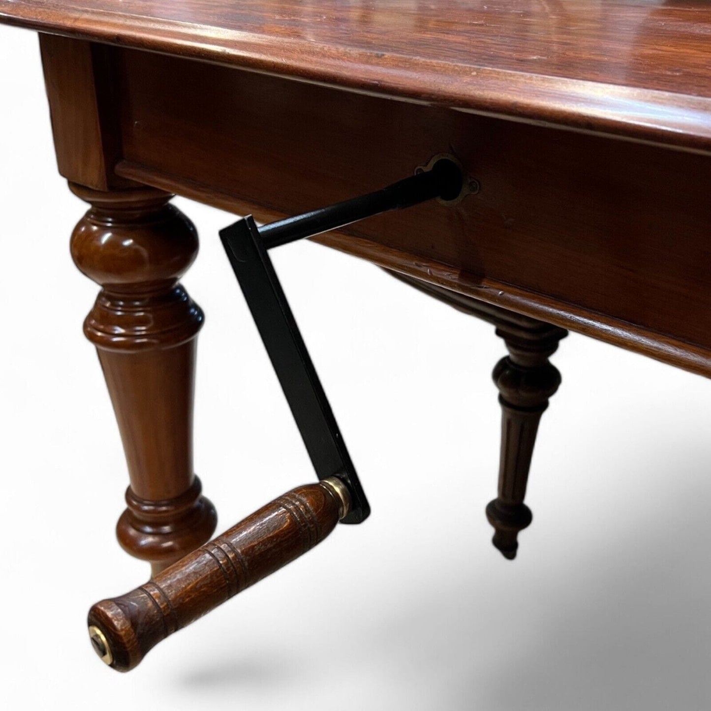 Manovella inglese antica per allungare tavolo da pranzo allungabile avvolgitore Categoria Accessori & Ferramenta d'epoca