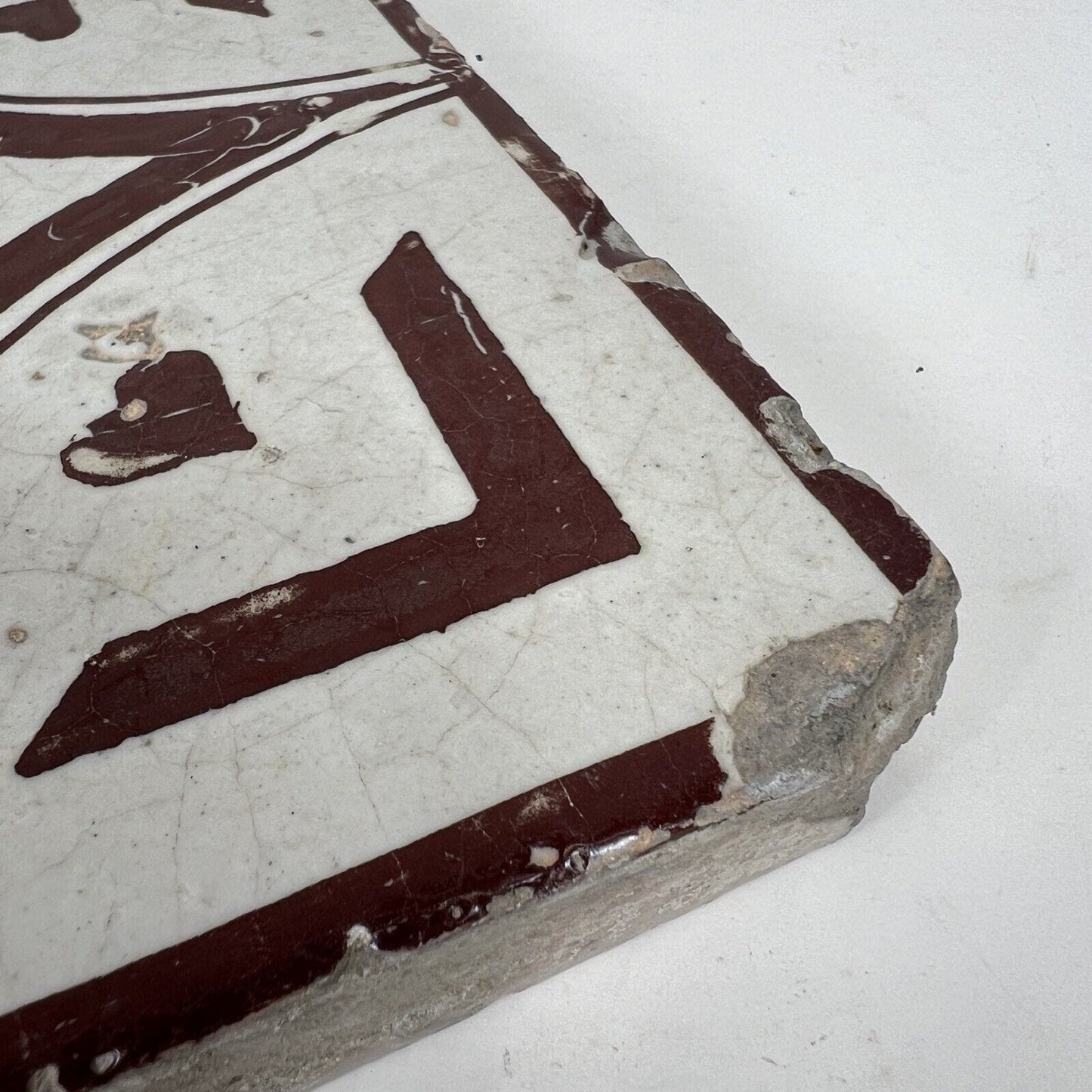 Mattonella Antica Decorativa Piastrella Riggiola vecchia Maiolica D'epoca Art 13 Categoria Arte e antiquariato:Porcellana e ceramica:Piastrelle e mattonelle