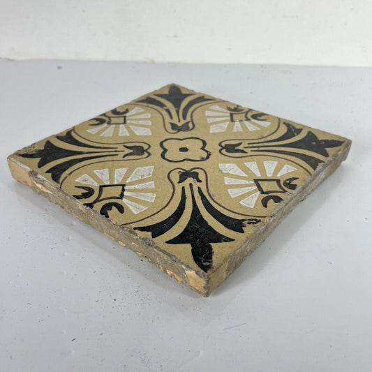 Mattonella Antica Decorativa Piastrella Riggiola vecchia Maiolica D'epoca Art 6 Categoria Arte e antiquariato:Porcellana e ceramica:Piastrelle e mattonelle