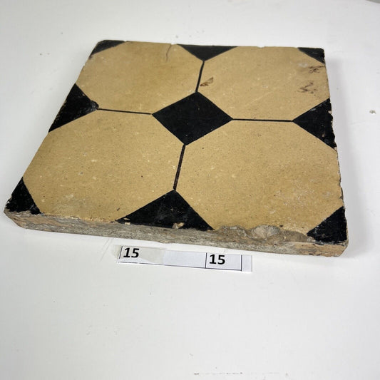 Mattonella Antica Decorativa Piastrella Riggiola vecchia Maiolica D'epoca Art15 Categoria Arte e antiquariato:Porcellana e ceramica:Piastrelle e mattonelle