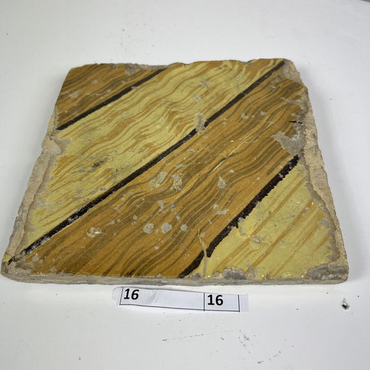 Mattonella Antica Decorativa Piastrella Riggiola vecchia Maiolica D'epoca Art16 Categoria Arte e antiquariato:Porcellana e ceramica:Piastrelle e mattonelle