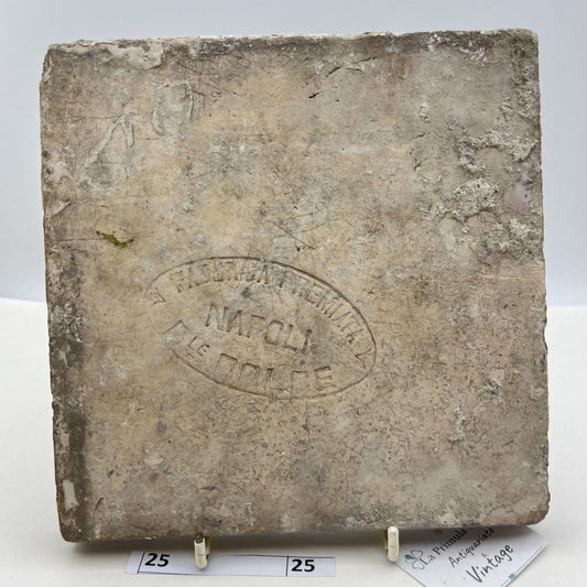 Mattonella Antica Decorativa Piastrella Riggiola vecchia Maiolica D'epoca Art25 Categoria Arte e antiquariato:Porcellana e ceramica:Piastrelle e mattonelle