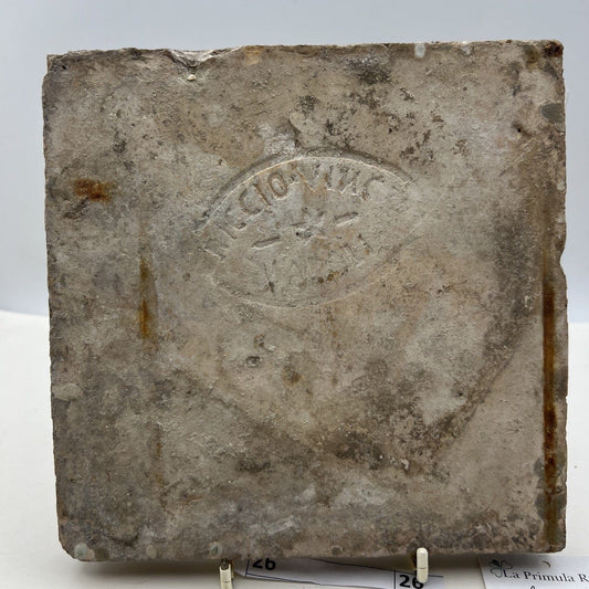 Mattonella Antica Decorativa Piastrella Riggiola vecchia Maiolica D'epoca Art26 Categoria Arte e antiquariato:Porcellana e ceramica:Piastrelle e mattonelle