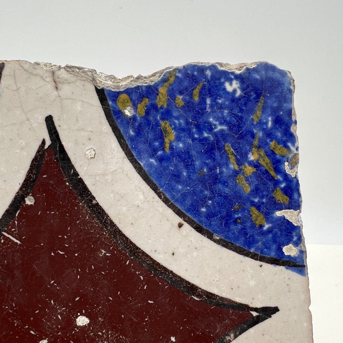 Mattonella Antica Decorativa Piastrella Riggiola vecchia Maiolica D'epoca Art27 Categoria Arte e antiquariato:Porcellana e ceramica:Piastrelle e mattonelle
