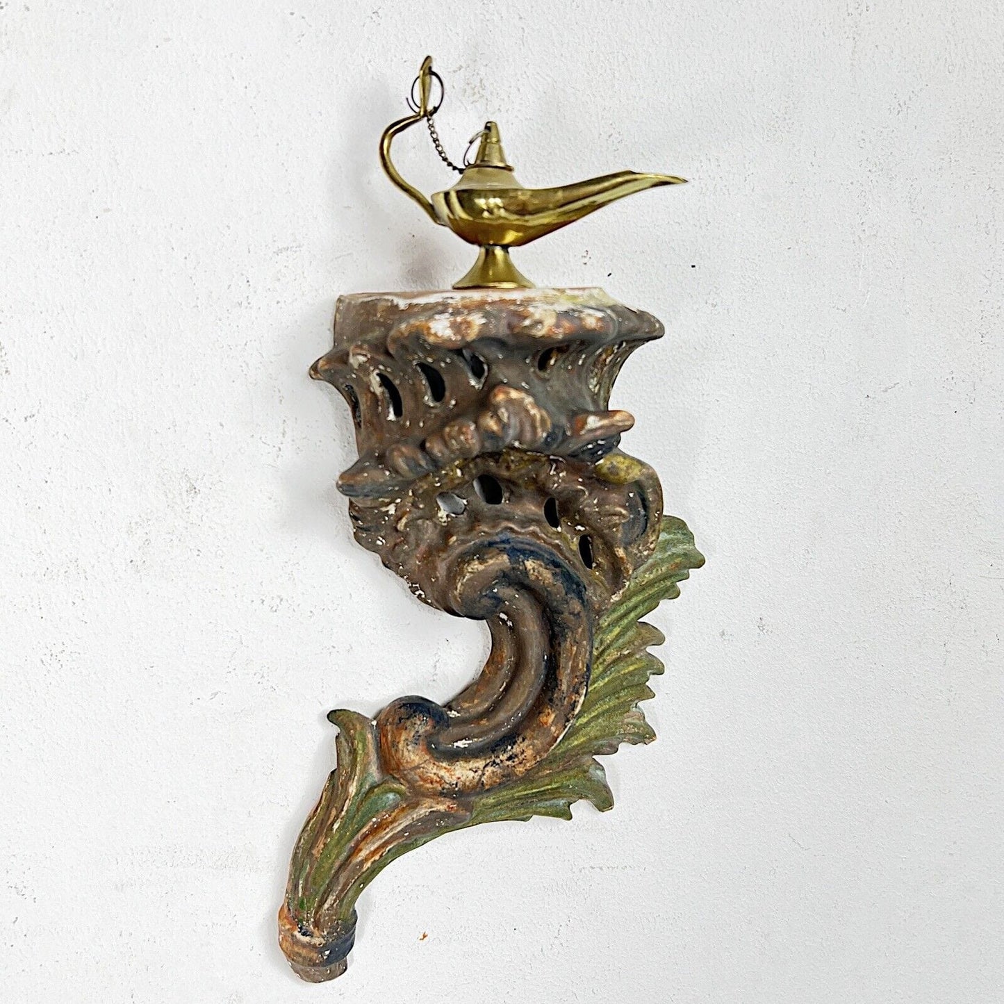 Mensolina in terra cotta stile antico Rococò piccola Mensola a muro fregio Categoria Mensole