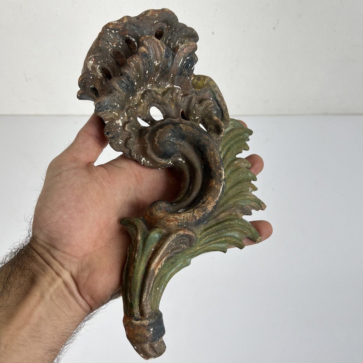 Mensolina in terra cotta stile antico Rococò piccola Mensola a muro fregio Categoria Mensole