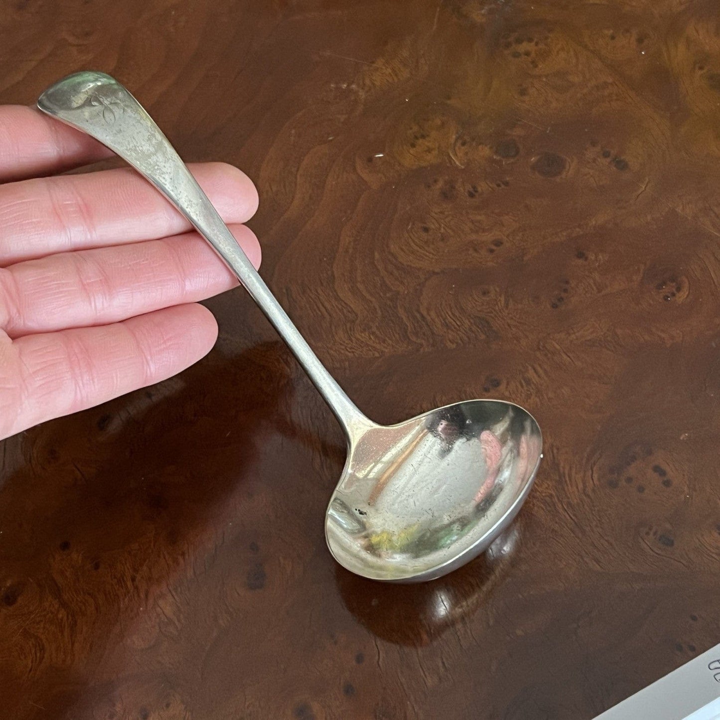 Mestolo antico in argento silver plated da salsa mestolino inglese d'epoca EPNS Categoria Sheffield & Argento