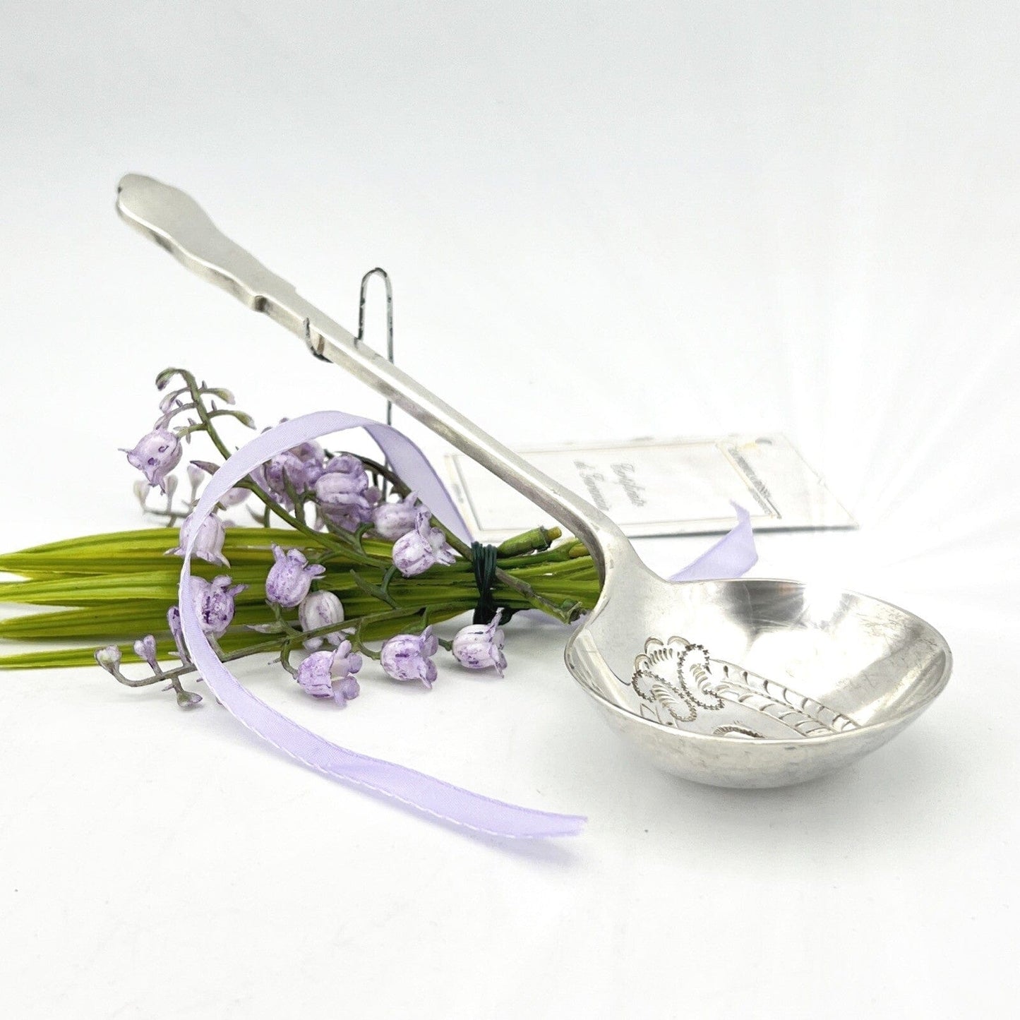 Mestolo stile antico in argento silver plated da salsa mestolino inglese d'epoca Categoria Sheffield & Argento