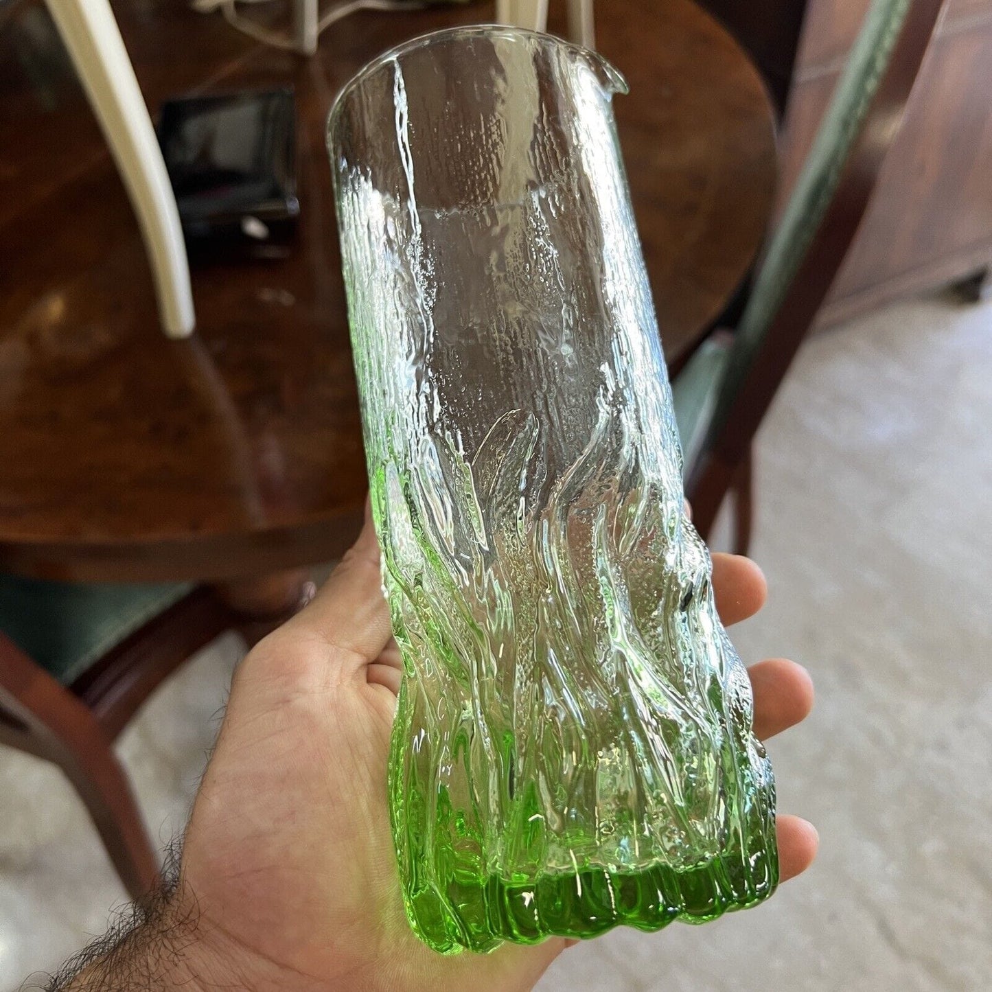 Mixing Glass vintage anni 70 in vetro Verde da Barman per Cocktail Brocca Categoria Vetri e Cristalli