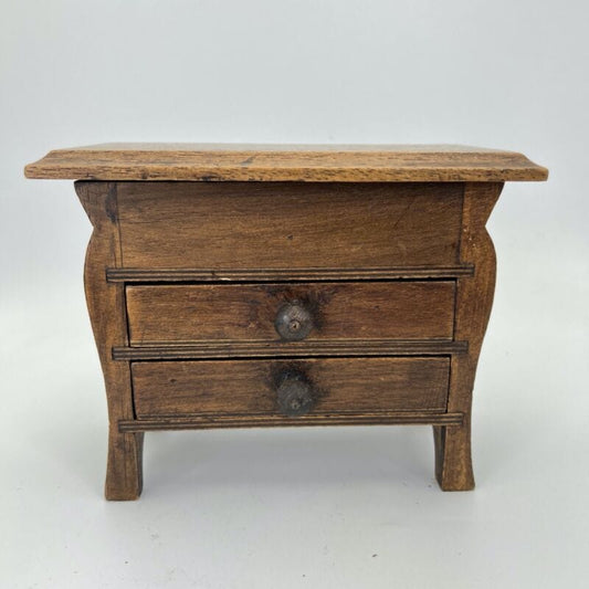 Mobile antico in miniatura Ribalta portagioie legno con cassetti stile 800 Madia Categoria Giocattoli vintage