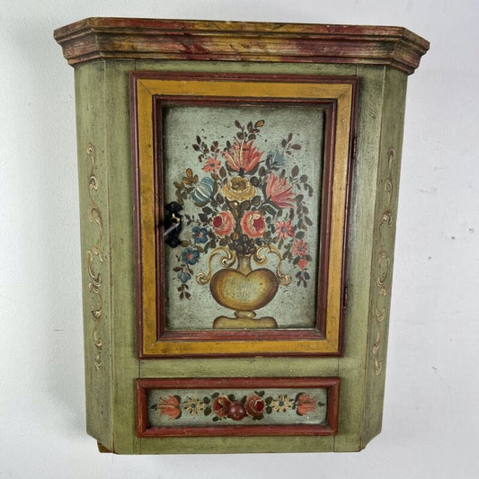 Mobile pensile stile tirolese 700 antica vetrinetta da parete dispensa in legno Categoria Complementi d'arredo