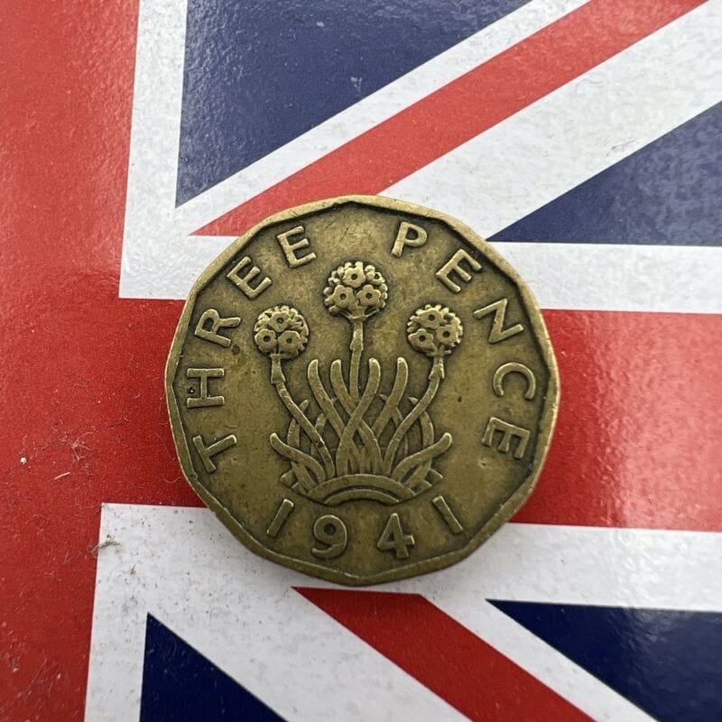 Moneta Antica Inglese da collezione tre 3 THREE Penny Anno 1941 Regno Unito Categoria Other