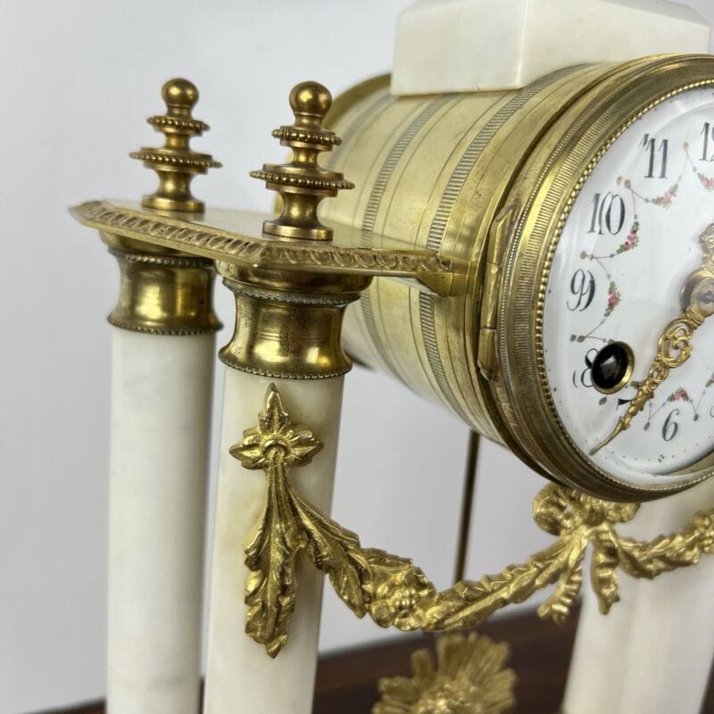 Orologio a Pendolo da Tavolo Antico Francese camino in marmo bronzo Funzionante Categoria Orologi, Accessori & Ricambi