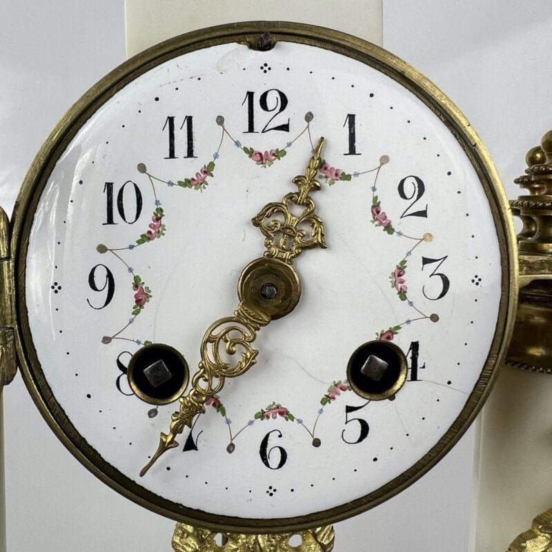 Orologio a Pendolo da Tavolo Antico Francese camino in marmo bronzo Funzionante Categoria Orologi, Accessori & Ricambi