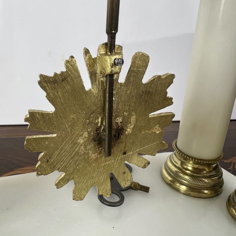 Orologio a Pendolo da Tavolo Antico Francese camino in marmo bronzo Funzionante Categoria Orologi, Accessori & Ricambi