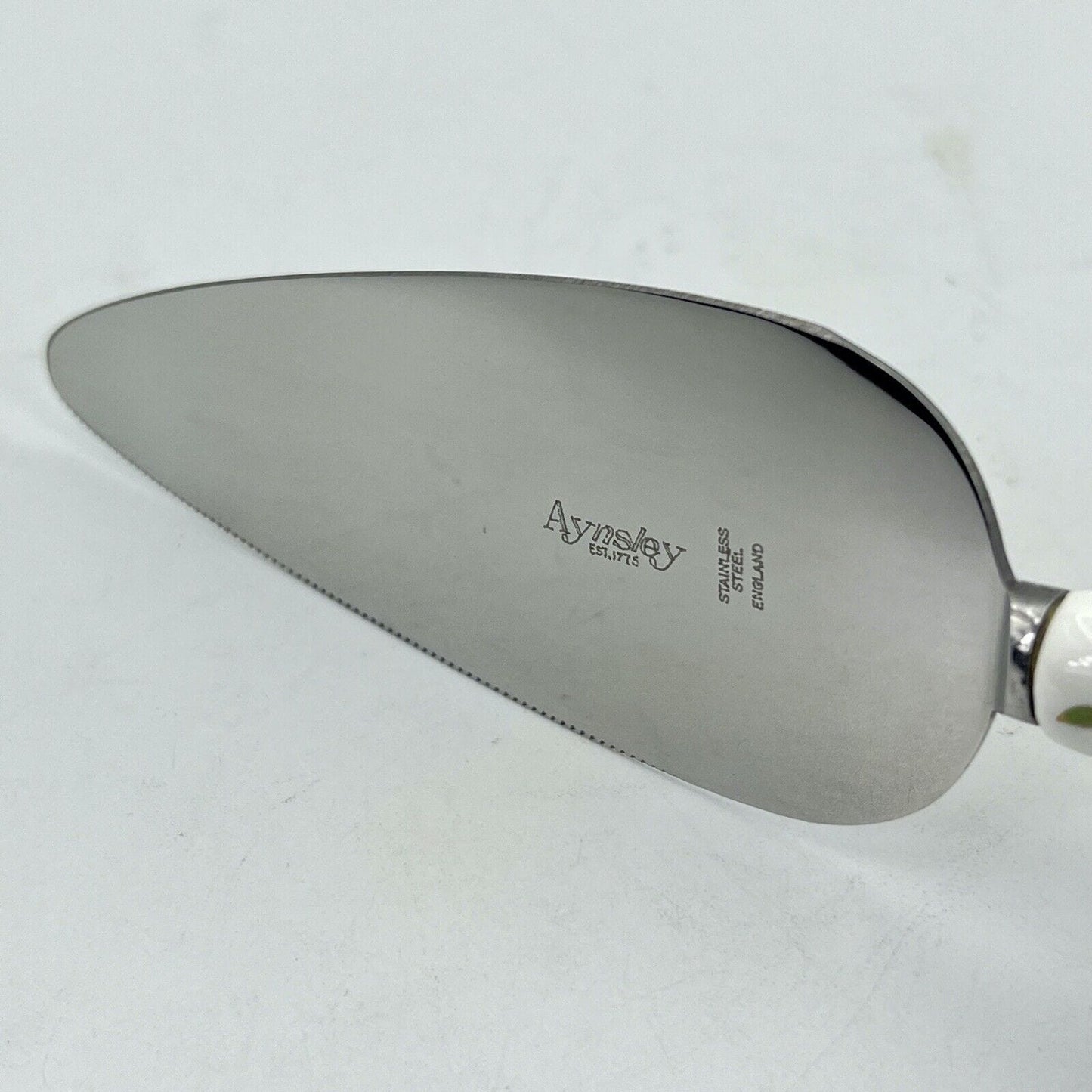 Paletta Vintage da per dolce manico impugnatura in porcellana Aynsley Farfalle Categoria Sheffield & Argento