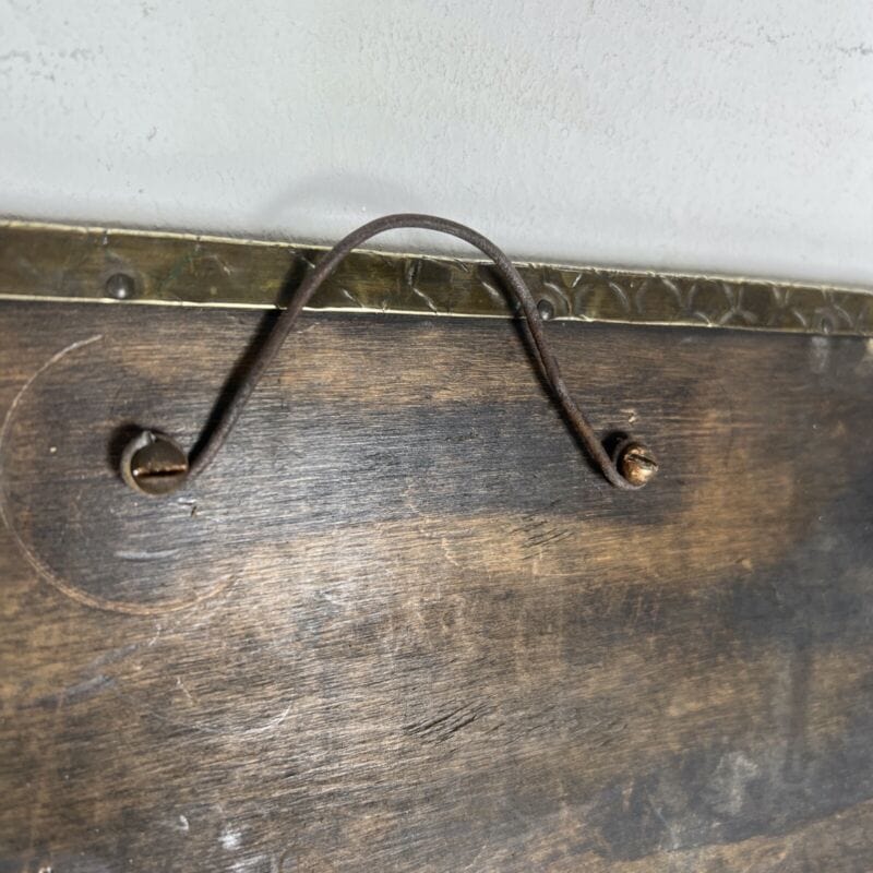 Pannello decorativo Veliero antico in legno e ottone d'epoca Galeone inglese 900 Categoria Ottone