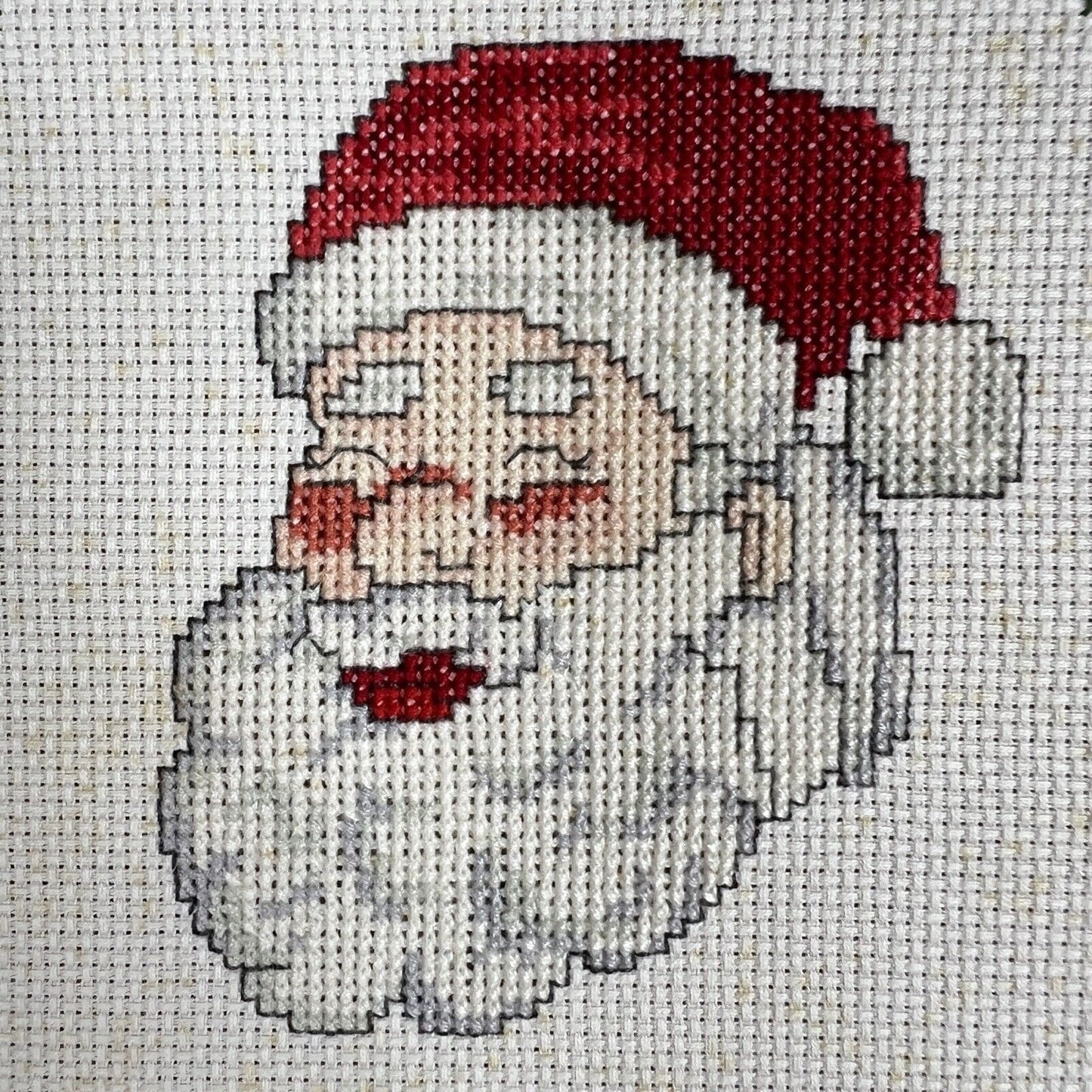 Pannello natalizio vintage con ricamo punto croce Merry Christmas Natale Categoria Corredo Pizzi e Tessuti