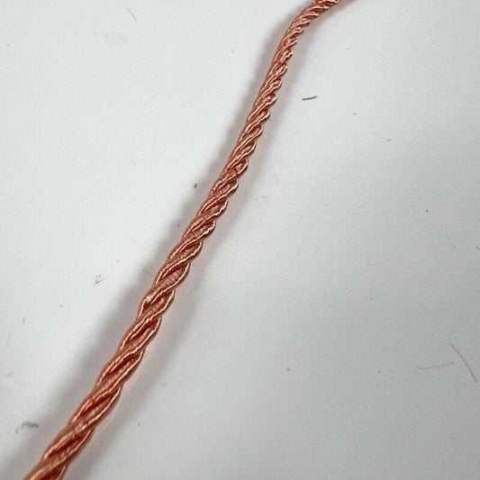 Passamaneria Cordino Rosa salmone intrecciato Nastro per Bomboniere lotto 5 mt Categoria Corredo Pizzi e Tessuti