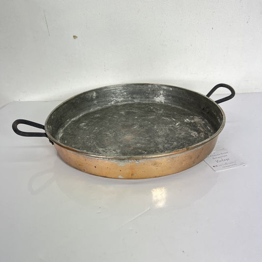 Pentola in rame antica con manici padella tegame teglia stagnata casseruola Categoria altro