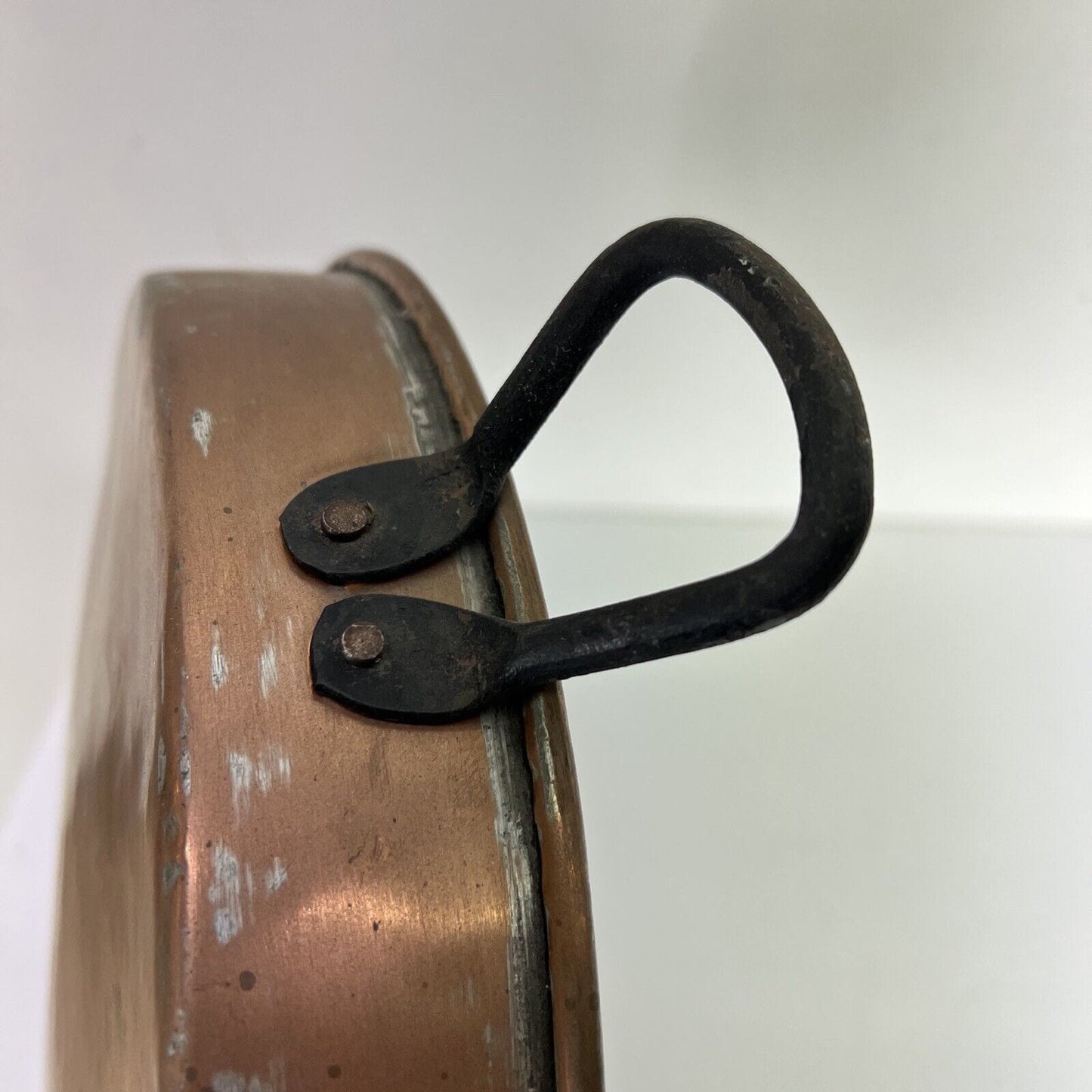 Pentola in rame antica con manici padella tegame teglia stagnata casseruola Categoria altro