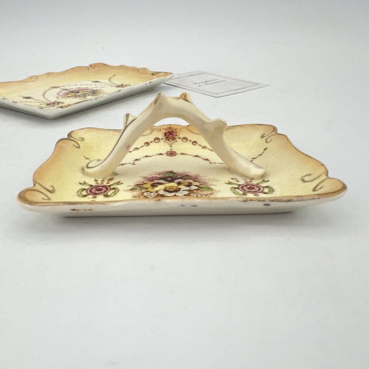 Piattino antico Vassoio in ceramica portagioie porta Spille Anelli Epoca 900 Categoria Scatoline portagioie