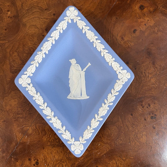 Piattino in porcellana Inglese Wedgwood Celeste Azzurro Vintage Vassoietto Rombo Categoria Piatti e Piattini