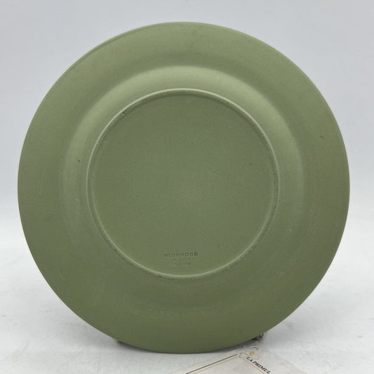 Piattino in porcellana Inglese Wedgwood verde Vintage stile neoclassico 900 Categoria Vasi e Portafiori