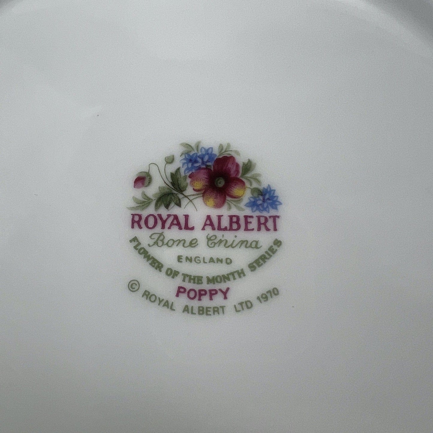 Piattino piatto da dolce per tazza tazzina Royal Albert con mese inglese AGOSTO Categoria Servizio tazze - Tazze