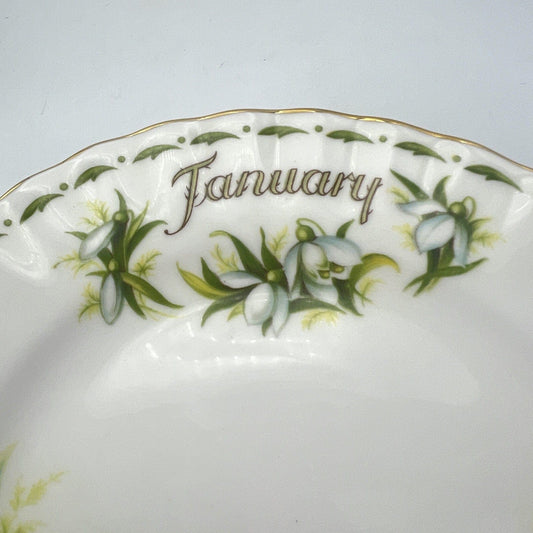Piattino piatto da dolce per tazza tazzina Royal Albert con mese inglese GENNAIO Categoria  Servizio tazze - Tazze