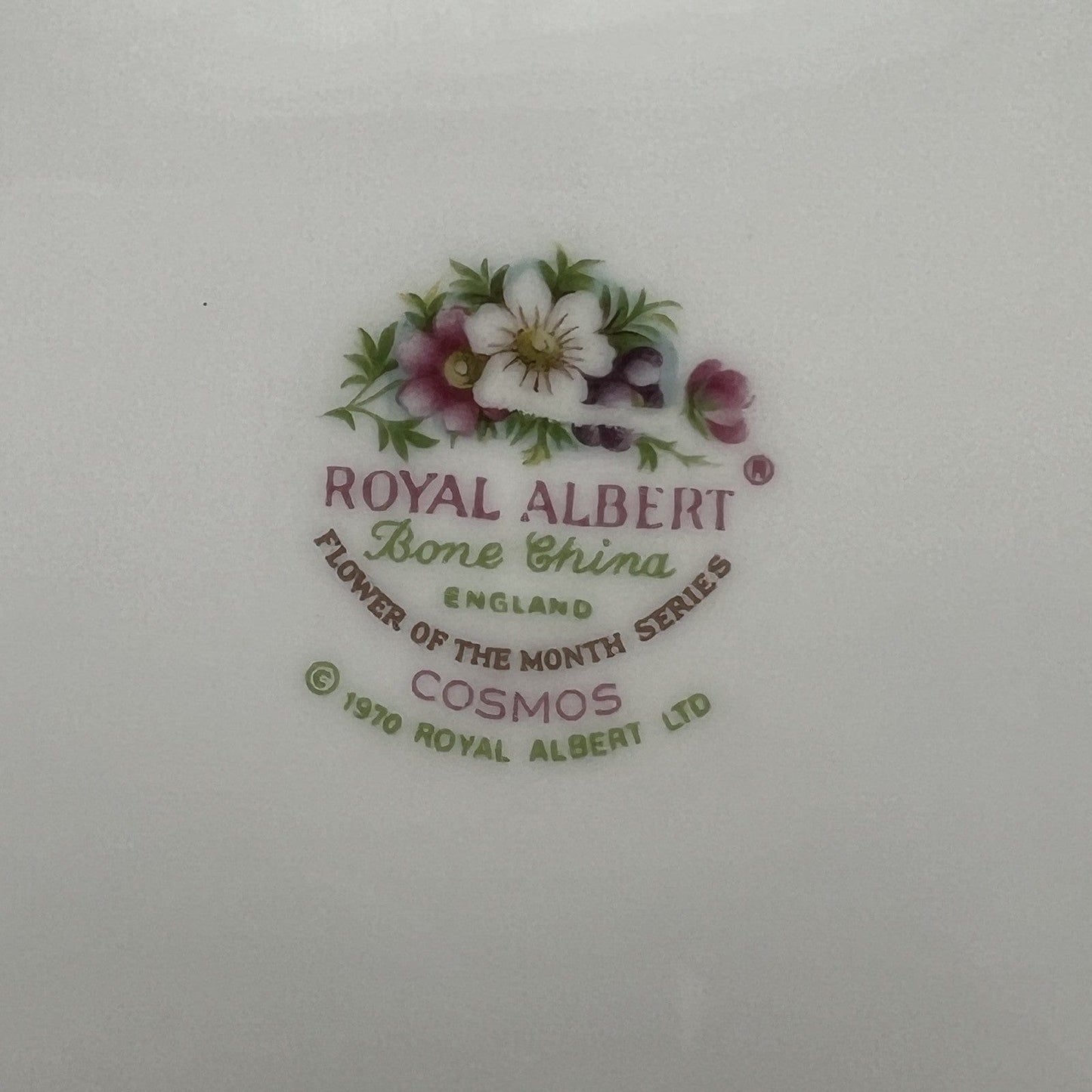 Piattino piatto da dolce per tazza tazzina Royal Albert con mese inglese OTTOBRE Categoria Servizio tazze - Tazze