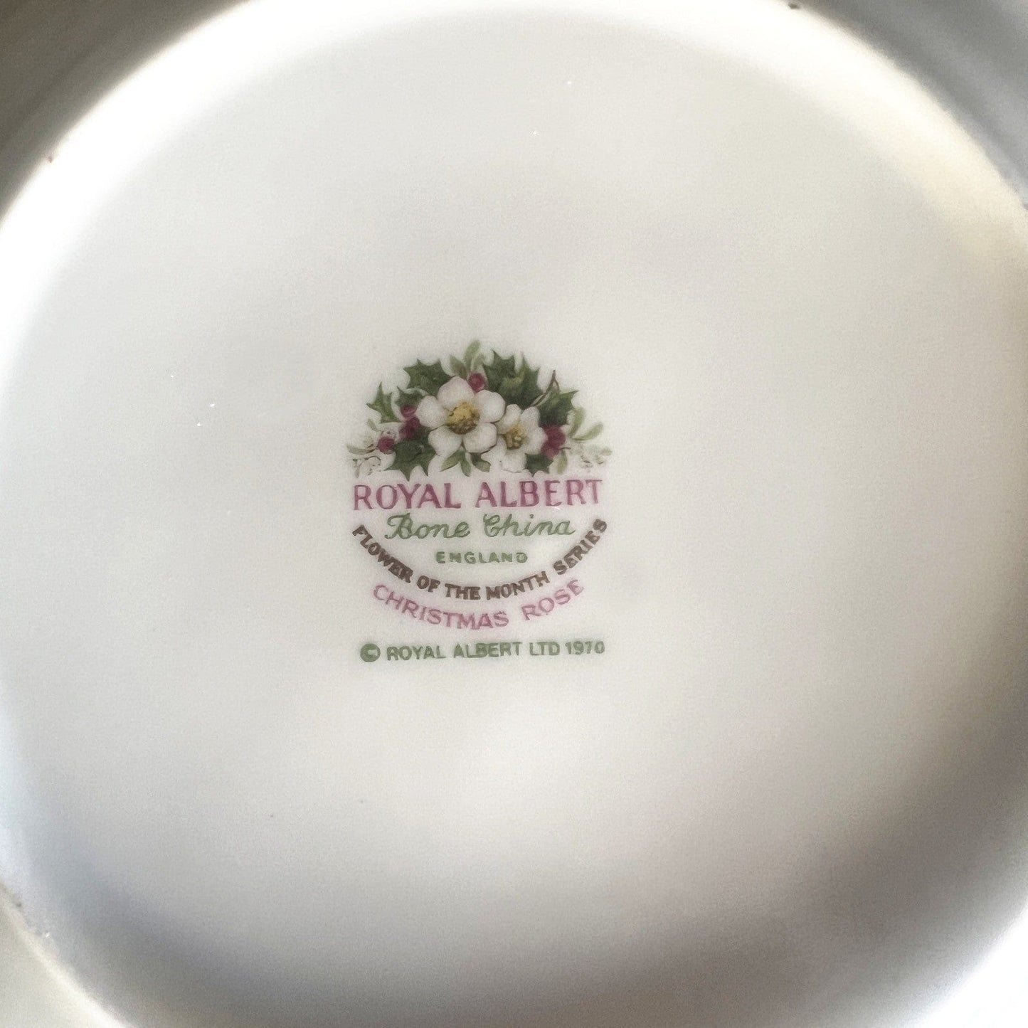 Piattino piatto da dolce per tazza tazzina Royal Albert mese inglese DICEMBRE 70 Categoria Servizio tazze - Tazze