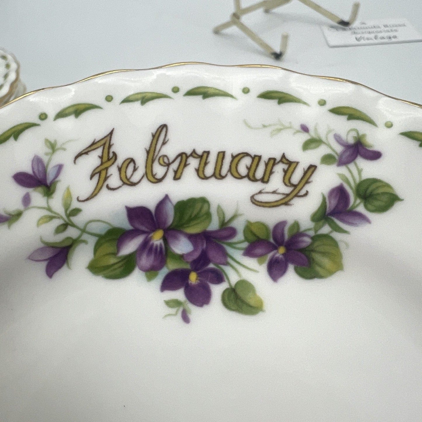 Piattino piatto da dolce per tazza tazzina Royal Albert mese inglese FEBBRAIO Categoria Servizio tazze - Tazze