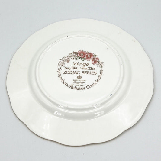 Piattino piatto in porcellana inglese Royal Albert segno zodiacale Vergine Categoria Piatti e Piattini
