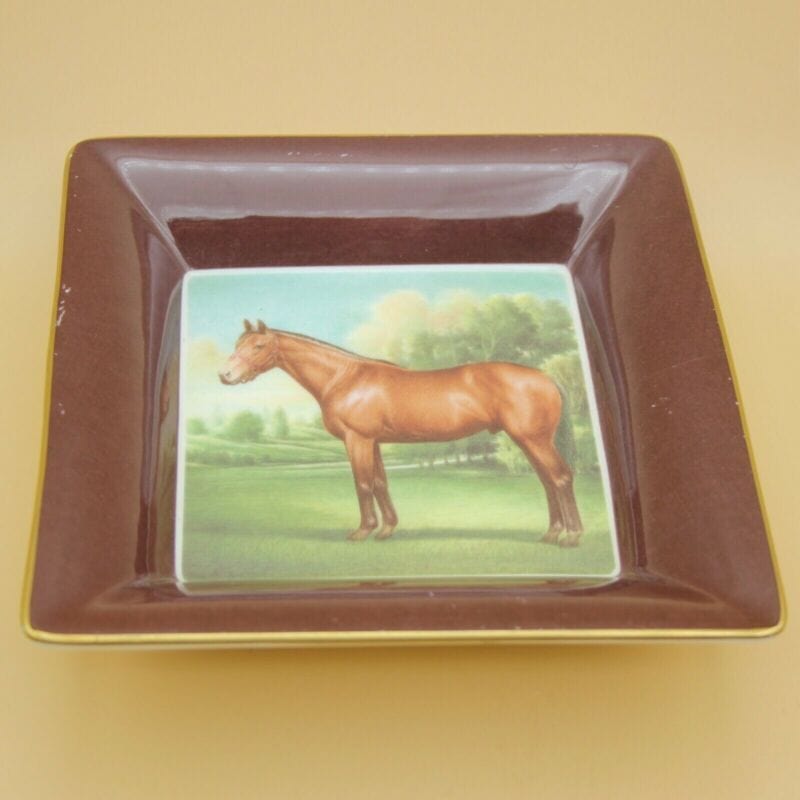 Piattino vassoietto svuotatasche inglese vintage in ceramica decoro Cavallo Categoria Ceramiche e Porcellane
