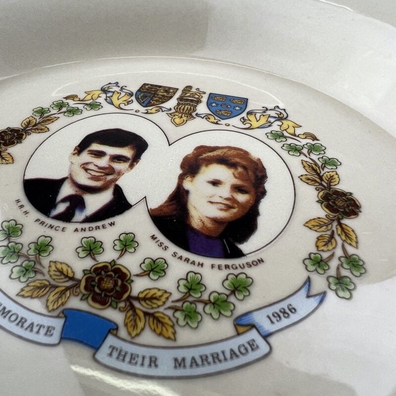 Piattino Vintage Inglese Matrimonio Principe Andrea Sarah e Ferguson Reale 1986 Categoria Ceramiche e Porcellane