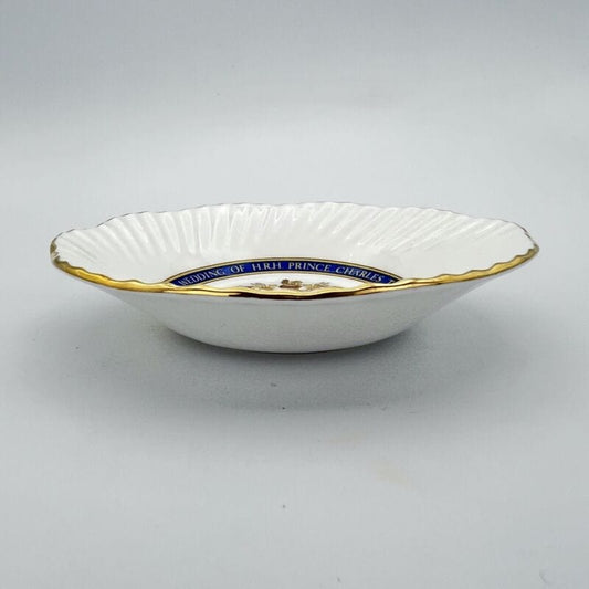 Piattino Vintage Inglese Souvenir Principe Carlo Lady Diana Casa Reale 1981 Categoria Ceramiche e Porcellane