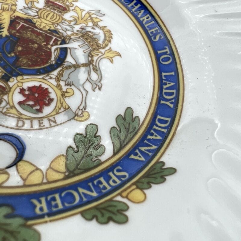 Piattino Vintage Inglese Souvenir Principe Carlo Lady Diana Casa Reale 1981 Categoria Ceramiche e Porcellane