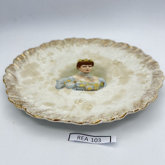 Piatto Antico in Ceramica della Regina Alexandra Casa Reale Inglese 1905 Categoria Arte e antiquariato:Porcellana e ceramica:Piatti commemorativi