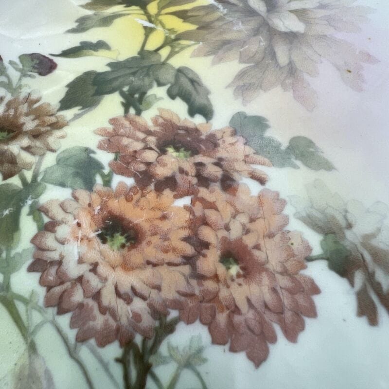 Piatto antico in porcellana centrotavola vassoio epoca 800 Royal Doulton Fiori Categoria Piatti Vassoio