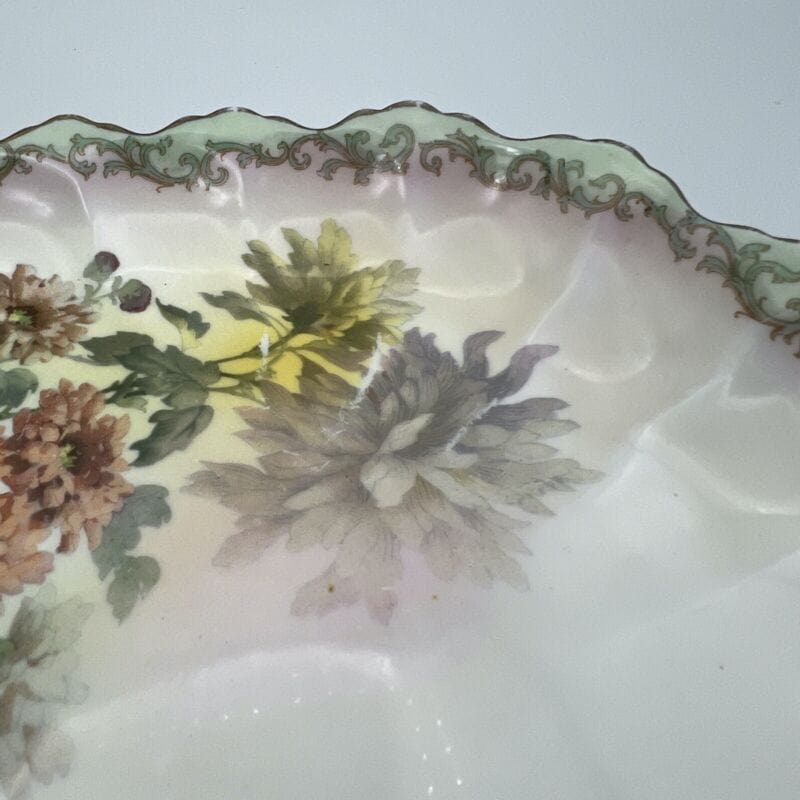 Piatto antico in porcellana centrotavola vassoio epoca 800 Royal Doulton Fiori Categoria Piatti Vassoio
