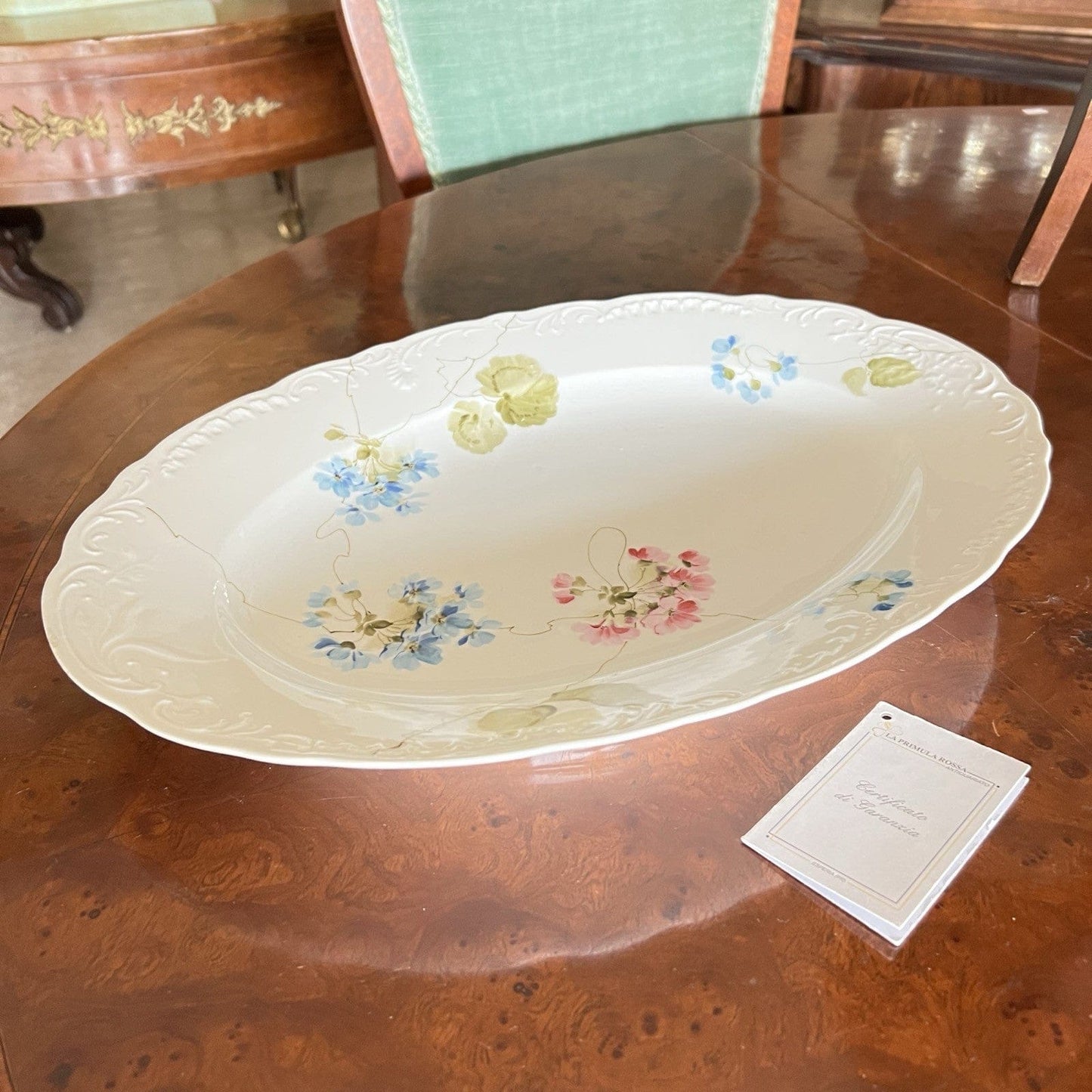 Piatto Antico Richard Ginori in porcellana bianca Vassoio ovale da portata '20 Categoria Piatti e Piattini